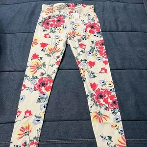 New girls flower leggings (pants) size 8